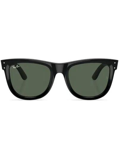 Ray Ban Wayfarer Reverse Tinted Sunglasses In Black