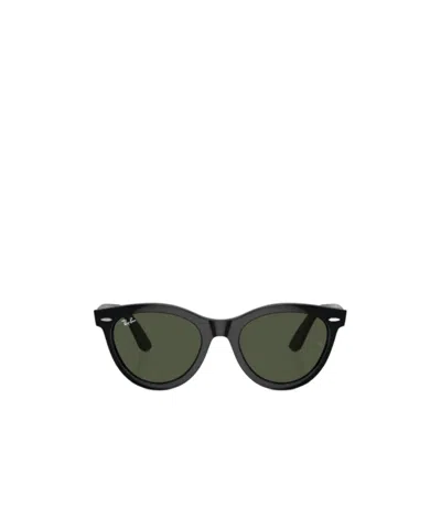 Ray Ban Ray-ban Womens Black Rb2241 Round-frame Acetate Sunglasses