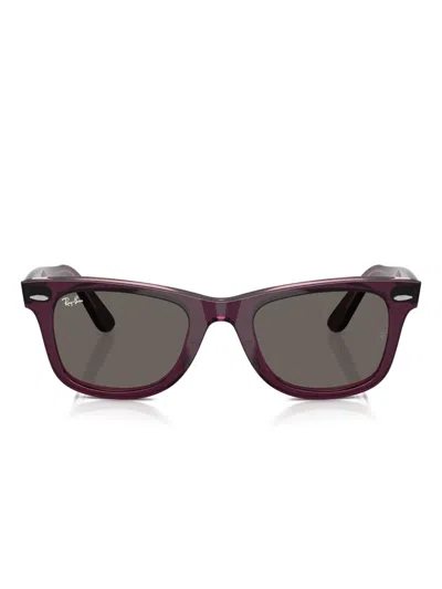 Ray Ban Wayfarer Square-frame Sunglasses In Brown