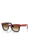 Ray Ban Ray-ban Wayfarer Square Sunglasses, 50mm In Red