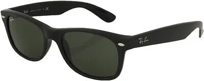 Pre-owned Ray Ban Ray-ban Wayfarer Sunglasses (matte Black Frame 55mm, Solid Black G15 Lens)