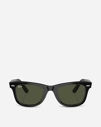 Ray Ban Wayfarer Sunglasses Polished Black / G-15 Green In Multicolor