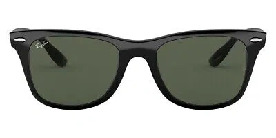 Pre-owned Ray Ban Ray-ban Wayfarer Sunglasses Rb4195 601/71 Black Square Green Non-polarized 52mm