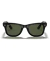 Ray Ban Ray-ban Wayfarer 50mm Polarized Folding Sunglasses In Black,green