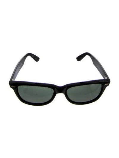 Pre-owned Ray Ban Wayfarer Tinted Sunglasses In Black