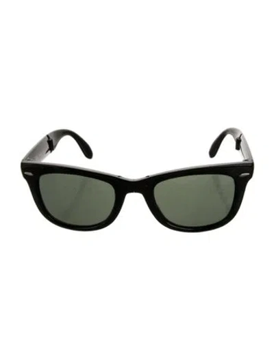 Pre-owned Ray Ban Wayfarer Tinted Sunglasses In Black