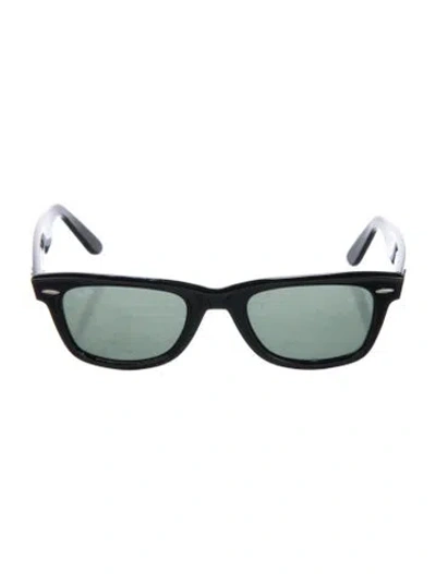 Pre-owned Ray Ban Wayfarer Tinted Sunglasses In Black