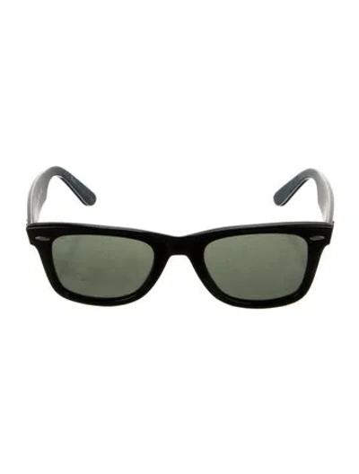 Pre-owned Ray Ban Wayfarer Tinted Sunglasses In Black
