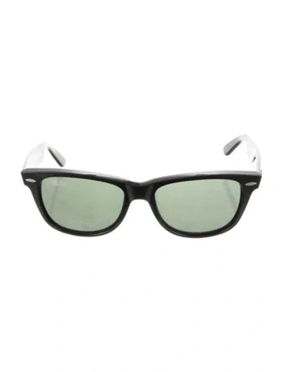 Pre-owned Ray Ban Wayfarer Tinted Sunglasses In Black