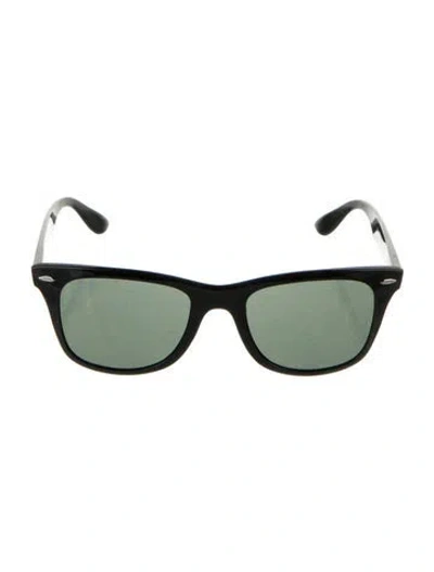 Pre-owned Ray Ban Wayfarer Tinted Sunglasses In Black