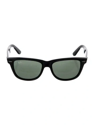 Pre-owned Ray Ban Wayfarer Tinted Sunglasses In Black