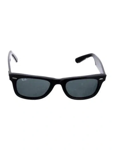 Pre-owned Ray Ban Wayfarer Tinted Sunglasses In Black