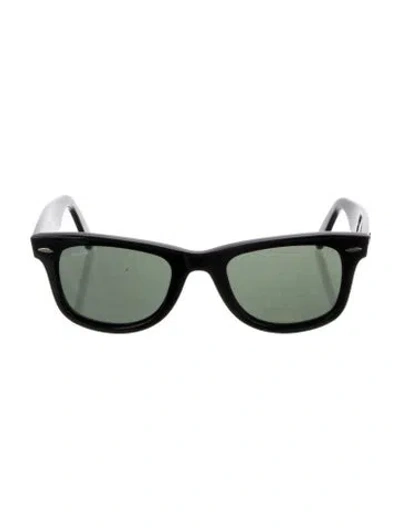 Pre-owned Ray Ban Wayfarer Tinted Sunglasses In Black