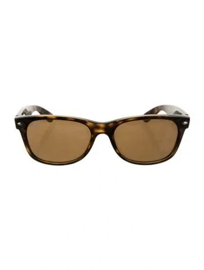 Pre-owned Ray Ban Wayfarer Tinted Sunglasses In Black/brown
