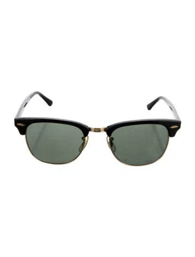 Pre-owned Ray Ban Wayfarer Tinted Sunglasses In Black/gold