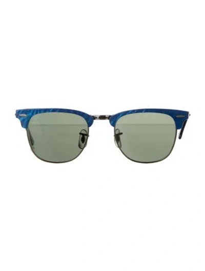 Pre-owned Ray Ban Wayfarer Tinted Sunglasses In Blue