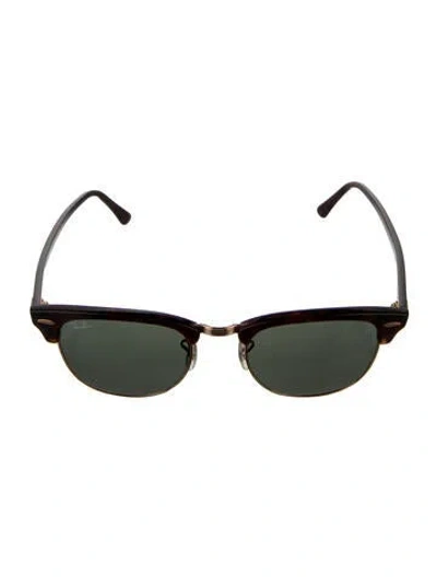 Pre-owned Ray Ban Wayfarer Tinted Sunglasses In Brown