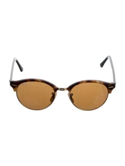 Pre-owned Ray Ban Wayfarer Tinted Sunglasses In Brown