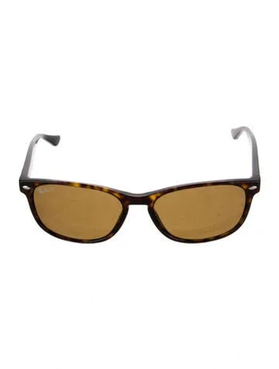 Pre-owned Ray Ban Wayfarer Tinted Sunglasses In Brown