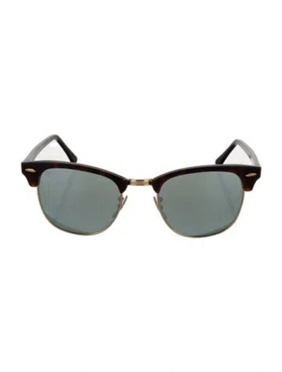 Pre-owned Ray Ban Wayfarer Tinted Sunglasses In Brown