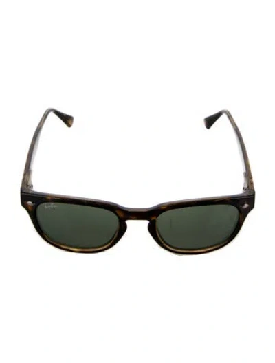Pre-owned Ray Ban Wayfarer Tinted Sunglasses In Brown