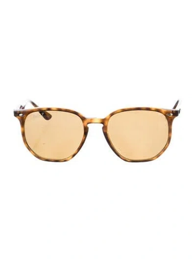 Pre-owned Ray Ban Wayfarer Tinted Sunglasses In Brown