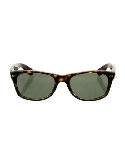 Pre-owned Ray Ban Wayfarer Tinted Sunglasses In Brown