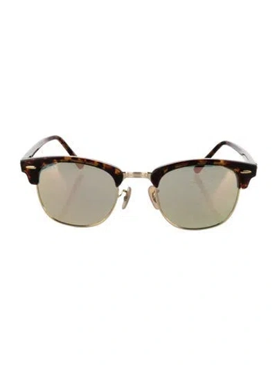Pre-owned Ray Ban Wayfarer Tinted Sunglasses In Brown