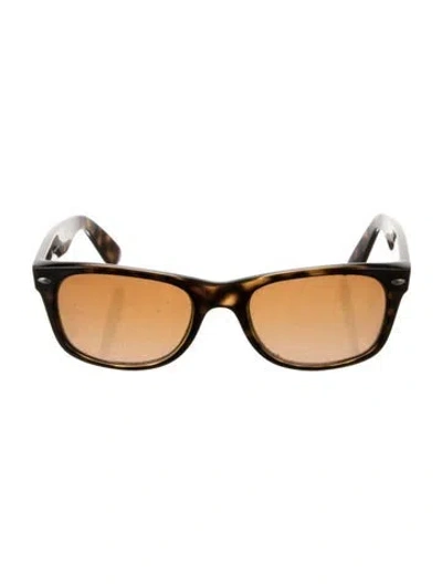 Pre-owned Ray Ban Wayfarer Tinted Sunglasses In Brown