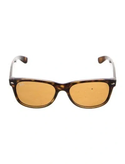 Pre-owned Ray Ban Wayfarer Tinted Sunglasses In Brown