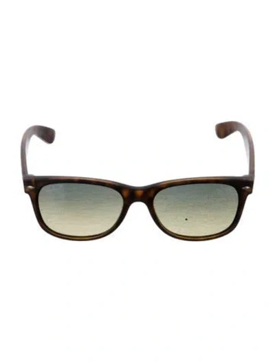 Pre-owned Ray Ban Wayfarer Tinted Sunglasses In Brown