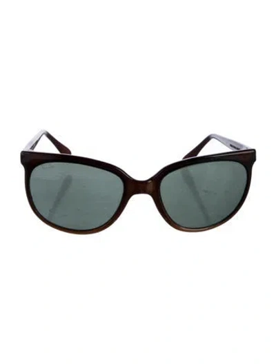 Pre-owned Ray Ban Wayfarer Tinted Sunglasses In Brown