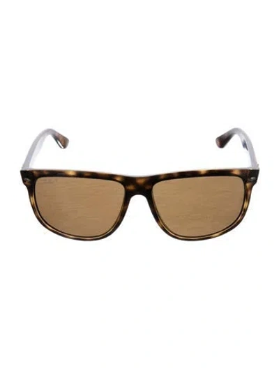 Pre-owned Ray Ban Wayfarer Tinted Sunglasses In Brown