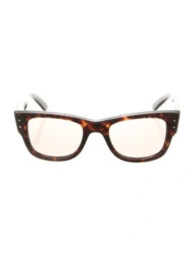 Pre-owned Ray Ban Wayfarer Tinted Sunglasses In Brown