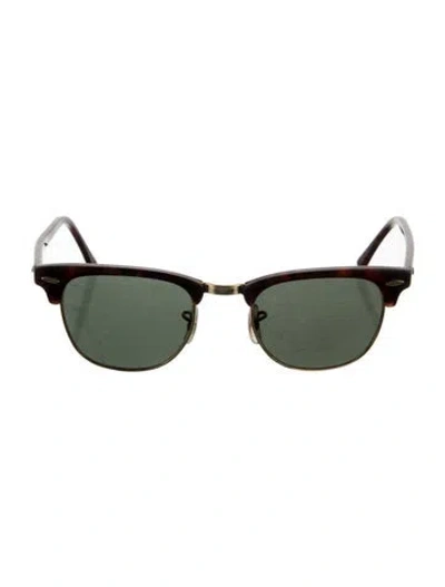 Pre-owned Ray Ban Wayfarer Tinted Sunglasses In Brown
