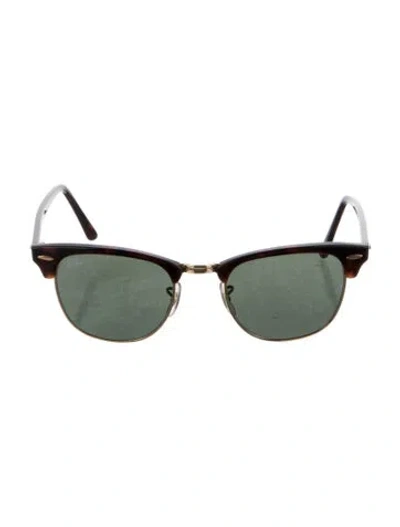 Pre-owned Ray Ban Wayfarer Tinted Sunglasses In Brown