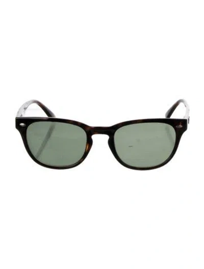 Pre-owned Ray Ban Wayfarer Tinted Sunglasses In Brown