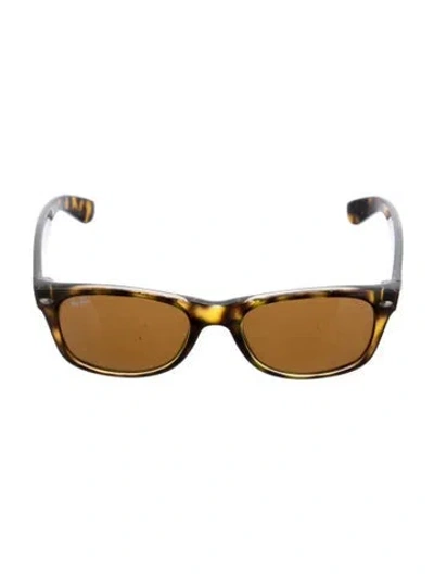 Pre-owned Ray Ban Wayfarer Tinted Sunglasses In Brown