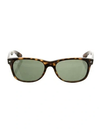 Pre-owned Ray Ban Wayfarer Tinted Sunglasses In Brown