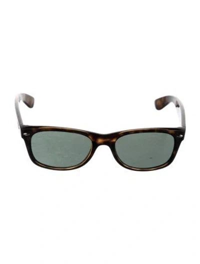 Pre-owned Ray Ban Wayfarer Tinted Sunglasses In Brown