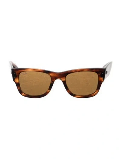 Pre-owned Ray Ban Wayfarer Tinted Sunglasses In Brown