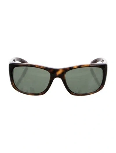 Pre-owned Ray Ban Wayfarer Tinted Sunglasses In Brown