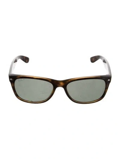 Pre-owned Ray Ban Wayfarer Tinted Sunglasses In Brown