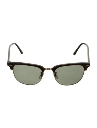 Pre-owned Ray Ban Wayfarer Tinted Sunglasses In Brown/gold