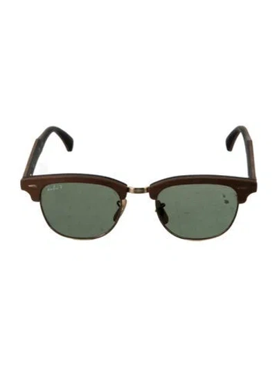 Pre-owned Ray Ban Wayfarer Tinted Sunglasses In Brown/gold