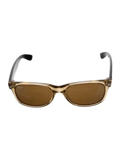 Pre-owned Ray Ban Wayfarer Tinted Sunglasses In Neutral