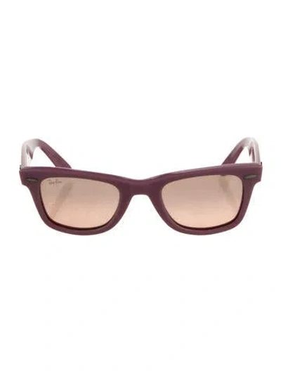 Pre-owned Ray Ban Wayfarer Tinted Sunglasses In Pink