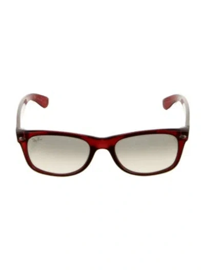 Pre-owned Ray Ban Wayfarer Tinted Sunglasses In Red