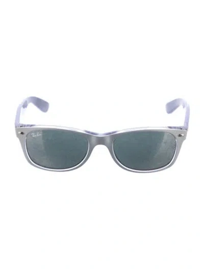 Pre-owned Ray Ban Wayfarer Tinted Sunglasses In Silver
