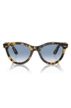 Ray Ban Wayfarer Way 54mm Oval Sunglasses In Mustard